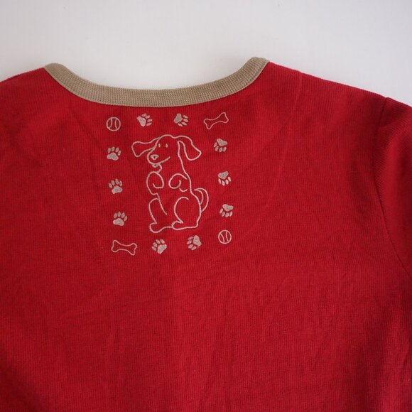 VTG CJ Banks Red Dog Embroidered Button Cardigan Whimsical Grandmacore 1X - Picture 10 of 10